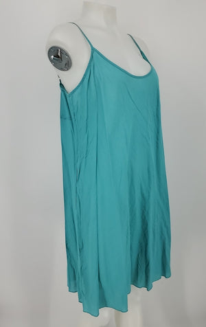 JOHNNY WAS Teal Embroidered Maxi Length Size X-LARGE Dress