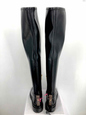 MICHAEL KORS Black Leather & Synthetic Over the Knee Shoe Size 5 Boots