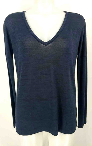 RAG & BONE Navy Knit Longsleeve V-Neck Size X-SMALL Top