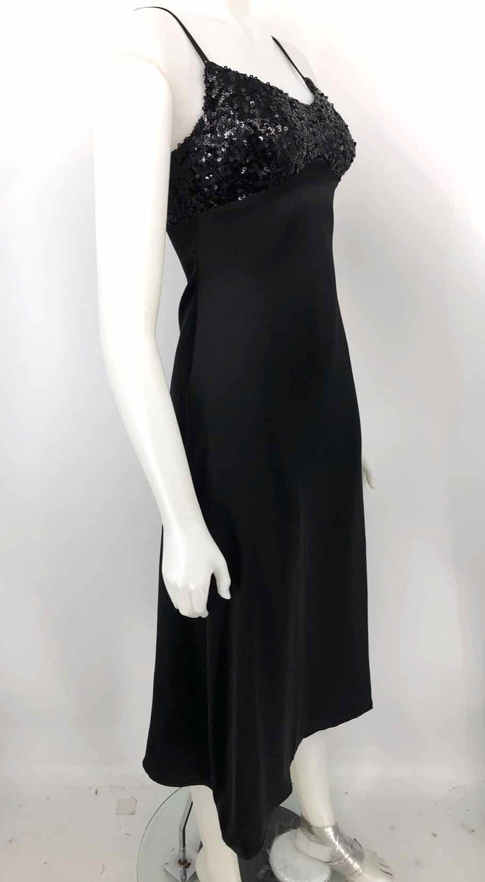 HOUSE OF HARLOW Black Sequined Trim Spaghetti Strap Size X-SMALL Dress