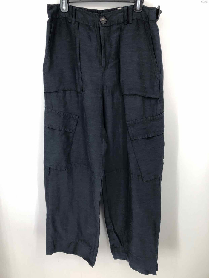 VINCE Navy Linen Blend Wide Leg Size 8  (M) Pants