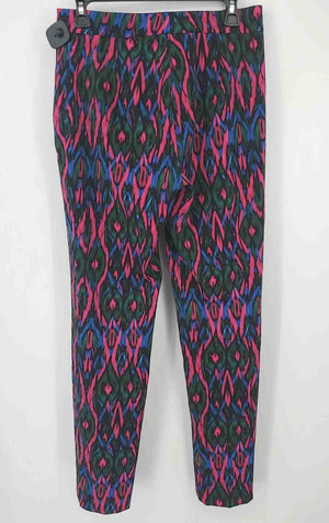 MISSONI Fuchsia Green & Black Abstract Print Tapered Size SMALL (S) Pants