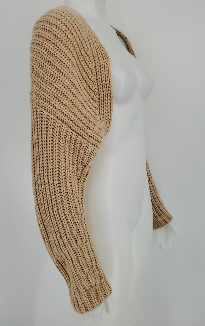 VINCE Tan Wool Blend Wrap Size XS/SM (S) Sweater