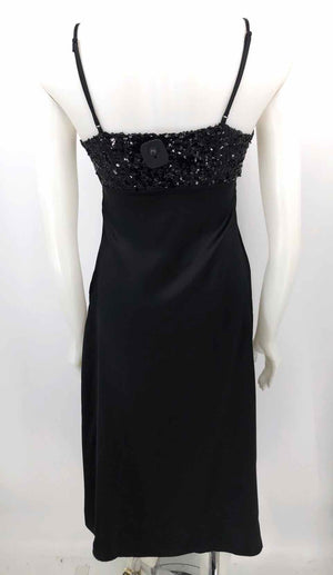 HOUSE OF HARLOW Black Sequined Trim Spaghetti Strap Size X-SMALL Dress