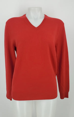 J CREW Red Cashmere Longsleeve Size SMALL (S) Sweater