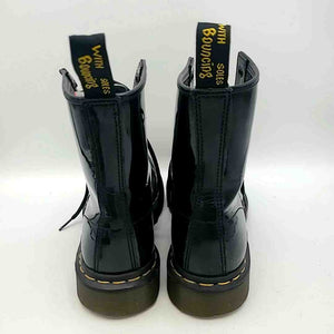 DR. MARTENS Black Patent Leather Combat Shoe Size 8 Boots