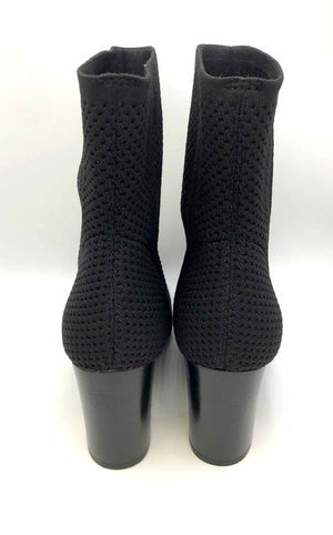 BORN Black Knit 3" Chunky Heel Shoe Size 9-1/2 Boots