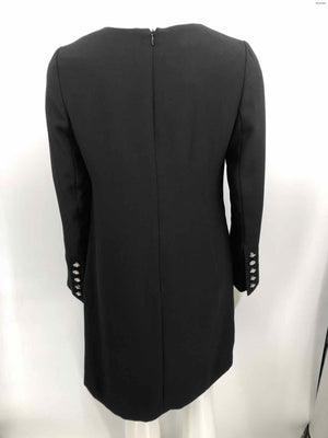 TALBOTS Black Rhinestone Trim Longsleeve Size 8 P (M) Dress