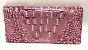 BRAHMIN Pink Gold Embossed leather Wallet