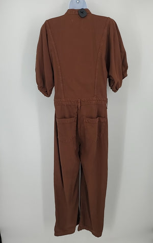 ETICA Brown Short Sleeves Size SMALL (S) Jumpsuit