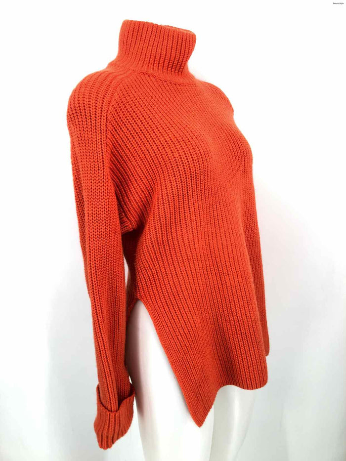 COS Orange Knit Turtleneck Size X-SMALL Sweater