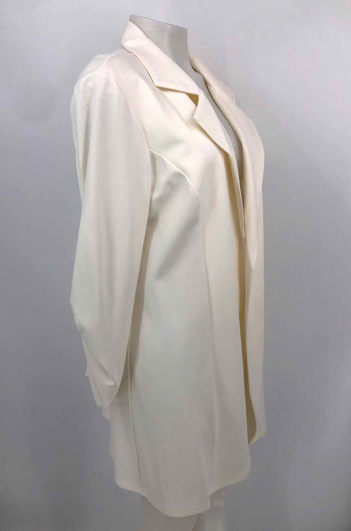 JOSEPH RIBKOFF Ivory Drape Front Women Size 14  (L) Jacket