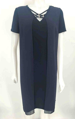 JOSEPH RIBKOFF Navy Embellishment Layered Size 8  (M) Dress