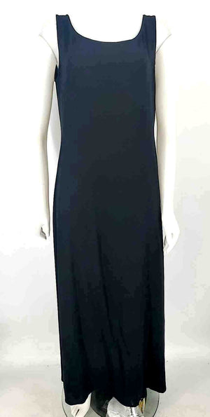 EILEEN FISHER Black Silk Tank Long Size LARGE  (L) Dress