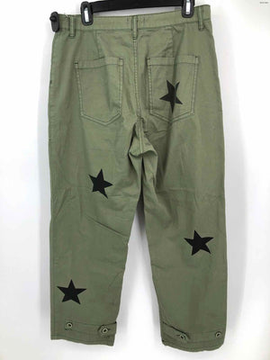 PISTOLA Green Black Star Wide Leg Size 30   (M) Jeans