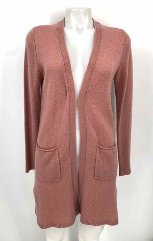 ATM Pink Cashmere Duster Cardigan Size Petite (S) Sweater