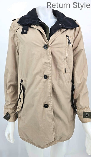 ANORAK Khaki Black Utility Women Size SMALL (S) Jacket