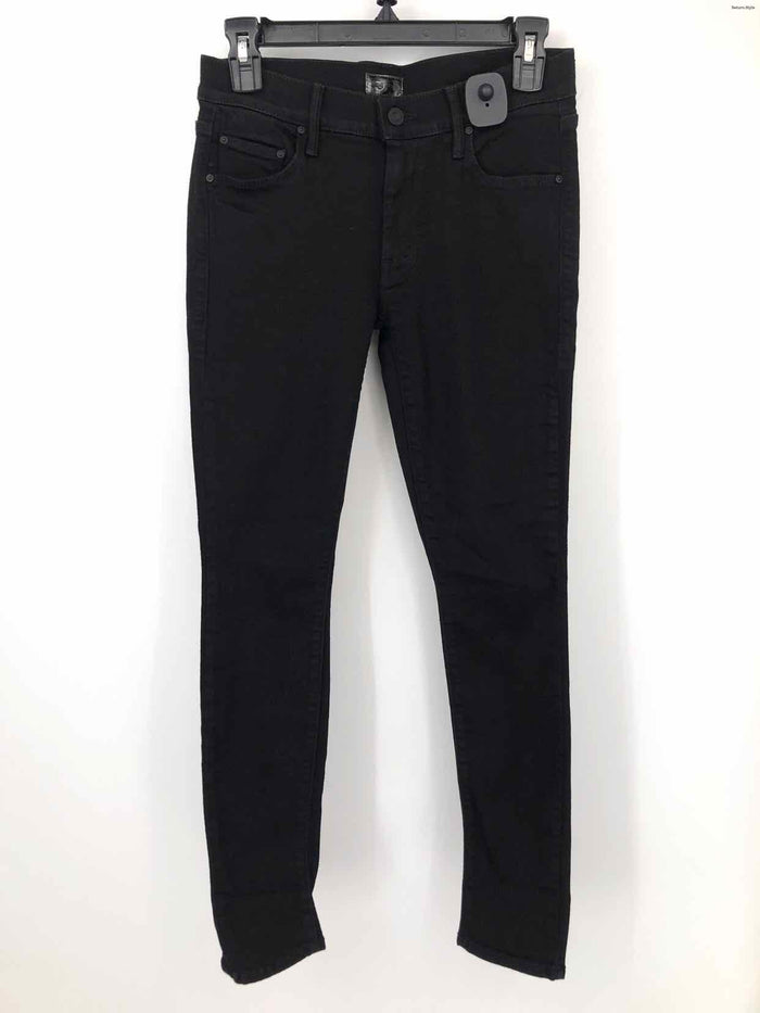 MOTHER Black Denim Skinny Low-Rise Size 28 (S) Jeans