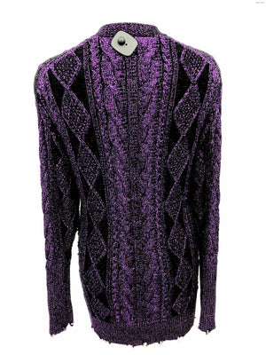 RtA Purple Black Sparkle Open Cardigan Size X-SMALL Top