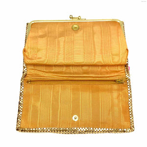 WHITING & DAVIS Goldtone Mesh Vintage Clutch Purse