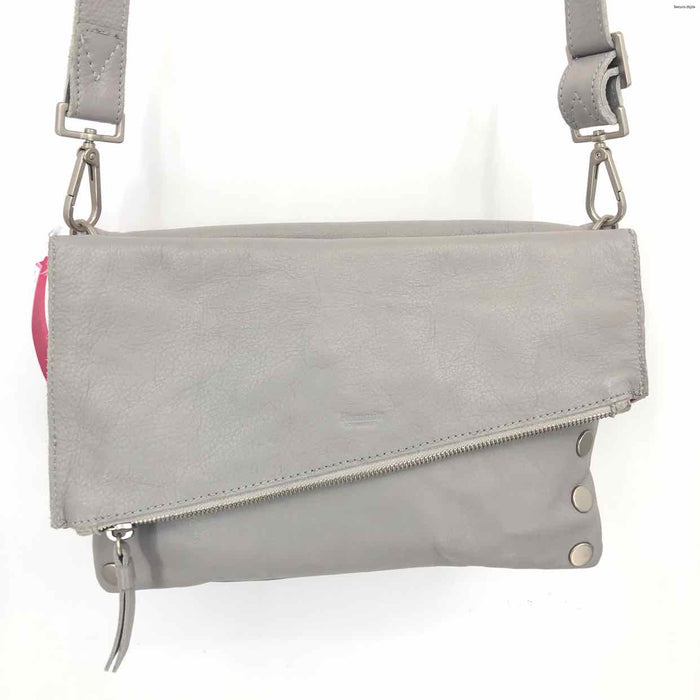 HAMMITT Lt Gray Leather Pre Loved Crossbody Purse