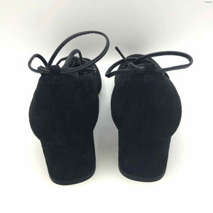 STUART WEITZMAN Black Suede Made in Spain Chunky Heel Shoe Size 6-1/2 Shoes