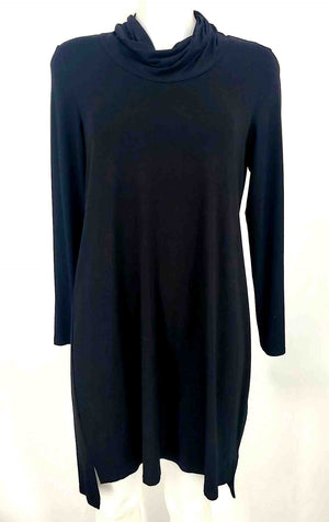 EILEEN FISHER Black Turtleneck Longsleeve Size MEDIUM (M) Dress