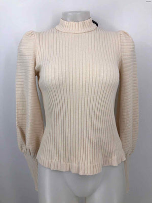 ALEMAIS Ivory Knit Mock Turtleneck Longsleeve Size 8  (M) Sweater