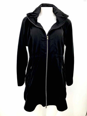 ATHLETA Black Nylon Zip Front Size SMALL (S) Activewear Jacket