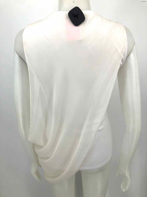 ELIE TAHARI White Silk Trim Tank Size MEDIUM (M) Top