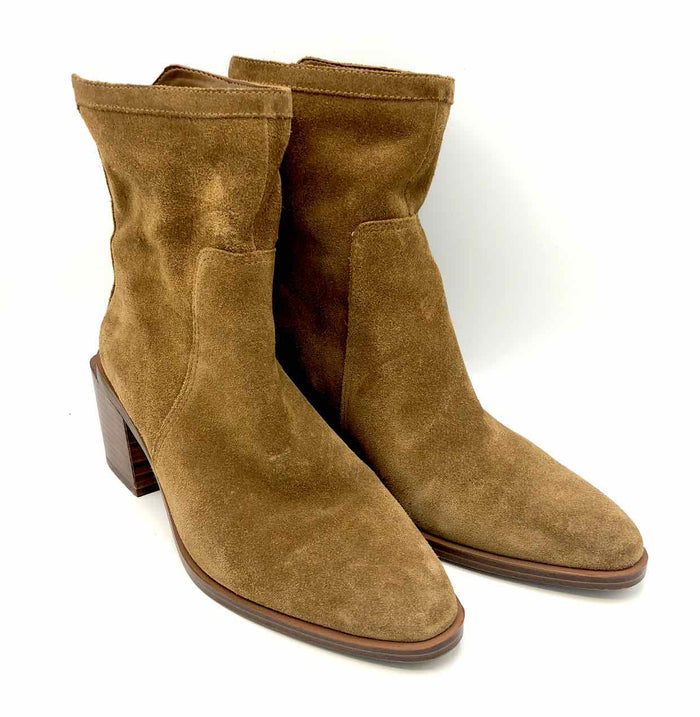 VINCE CAMUTO Tan Suede 3" Chunky Heel Shoe Size 8 Boots