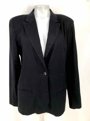 EVEREVE Black Linen Blend Blazer Women Size LARGE  (L) Jacket