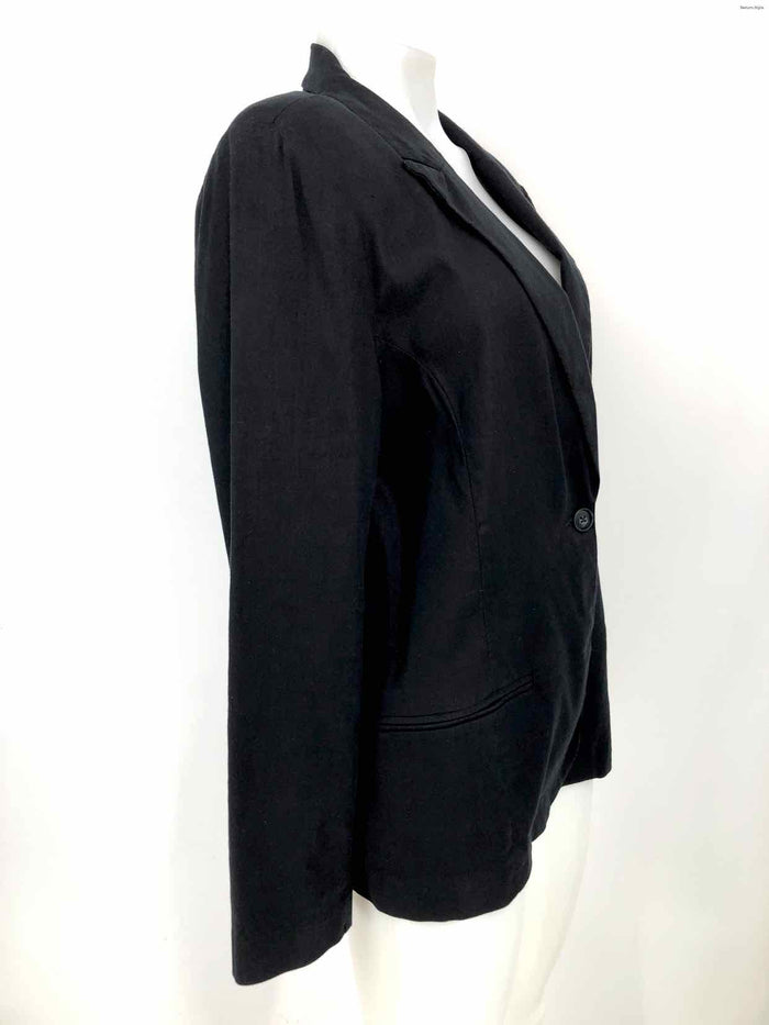 EVEREVE Black Linen Blend Blazer Women Size LARGE  (L) Jacket