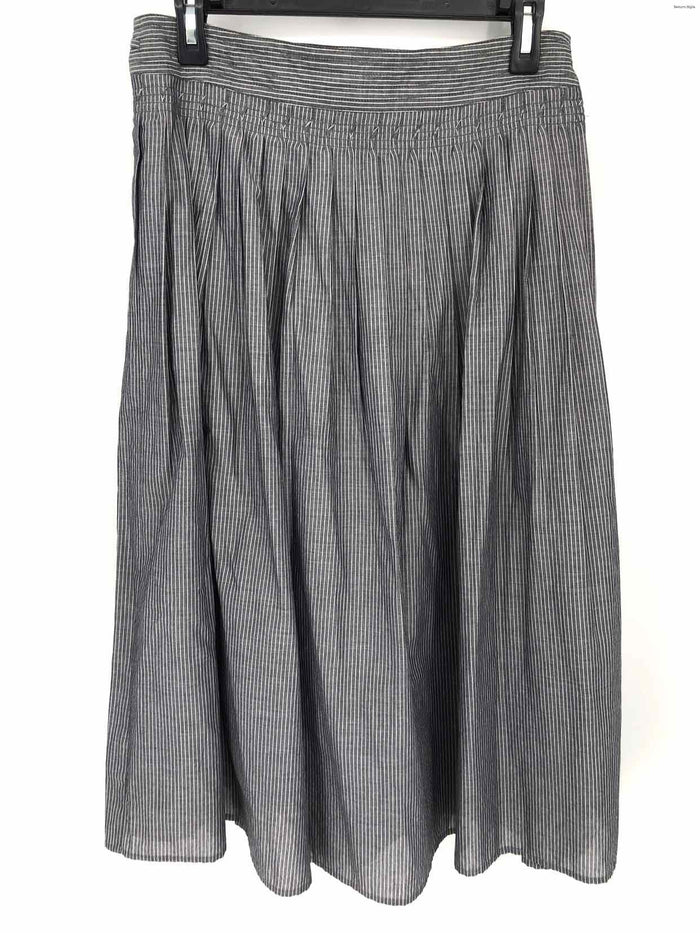 JOIE Gray White Cotton Pinstripe pleated Size MEDIUM (M) Skirt