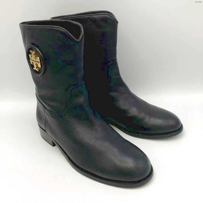 TORY BURCH Black Leather Shoe Size 7 Boots