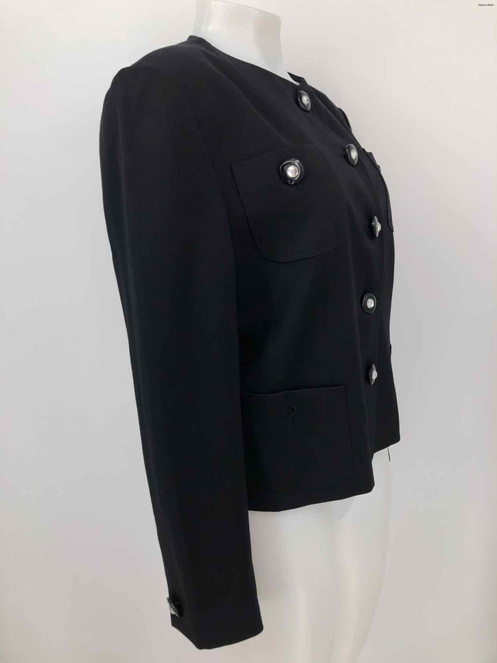 LOUIS FERAUD Black Rhinestone Blazer Women Size MEDIUM (M) Jacket