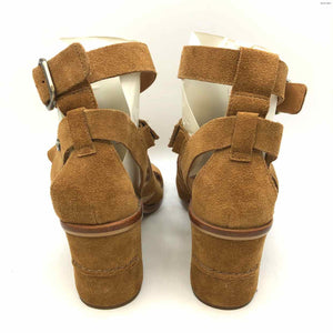 UGG Tan Suede Chunky Heel Strappy Shoe Size 8-1/2 Shoes