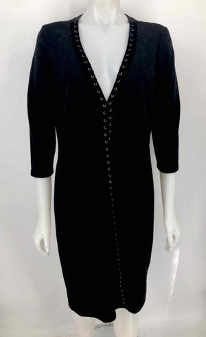 JOSEPH RIBKOFF Black 3/4 Sleeve Wrap Size 10  (M) Sweater