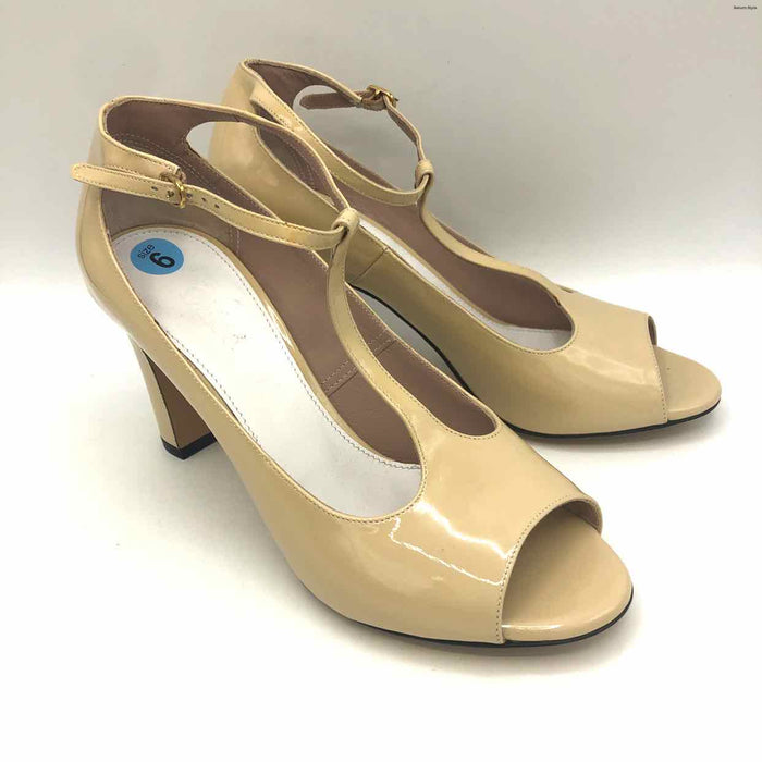 CHLOE Nude Patent Leather Made in Italy 3" Chunky Heel Shoe Size 36 US: 6 Shoes