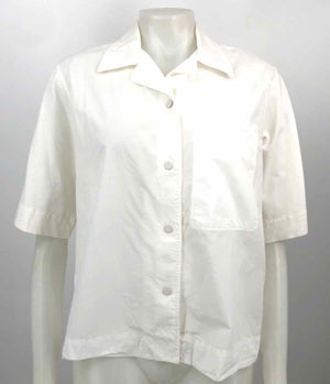 COS White Button Up Short Sleeves Size SMALL (S) Top