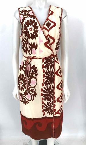 CIEBON Cream Brown Multi Print Tank Size MEDIUM (M) Dress