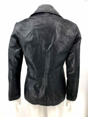 BOMB BOOGIE Black Leather Textured 3 Button Women Size LARGE  (L) Jacket