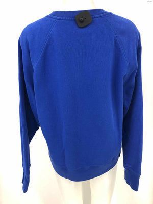 ZADIG & VOLTAIRE Blue Silver Word Print Pullover Size LARGE  (L) Sweater