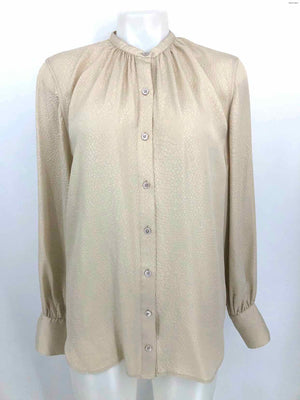 EQUIPMENT Ivory Silk Textured Longsleeve Size SMALL (S) Top