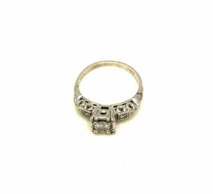 14k White Gold Diamond 14k-Ring Sz5.5