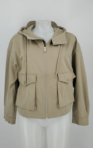 DEFACTO Khaki Zip Up Hoodie Women Size MEDIUM (M) Jacket