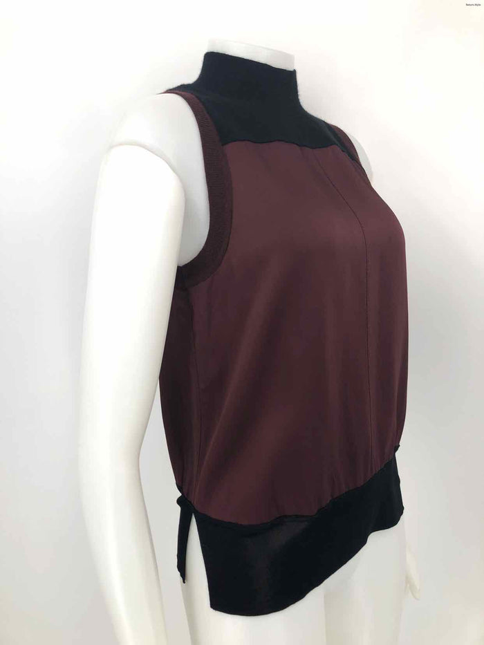 RAG & BONE Burgundy Black Merino Wool Tank Size SMALL (S) Top