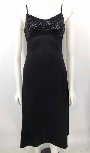 HOUSE OF HARLOW Black Sequined Trim Spaghetti Strap Size X-SMALL Dress