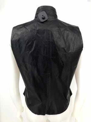 PETER COHEN Black Leather Zip Up Vest Women Size MEDIUM (M) Jacket