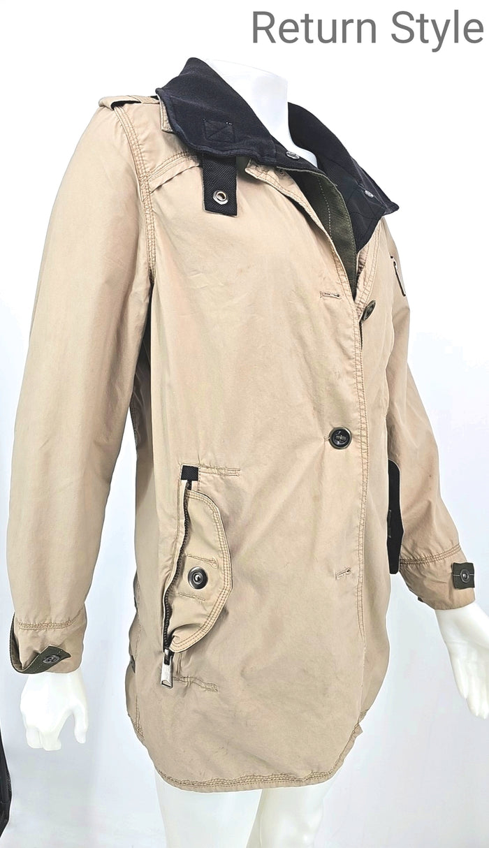 ANORAK Khaki Black Utility Women Size SMALL (S) Jacket